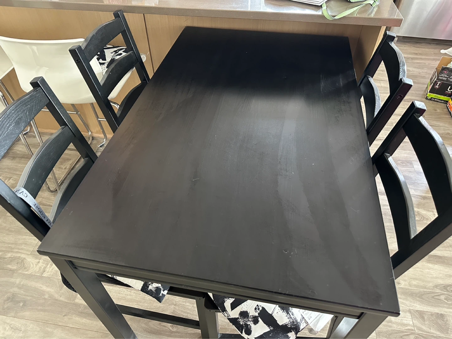Black Dining Table with 4 Chairs - photo 2