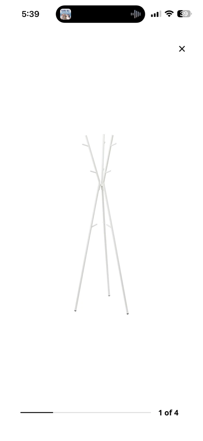 Ikea Ekrar White Coat Rack Tree - photo 2