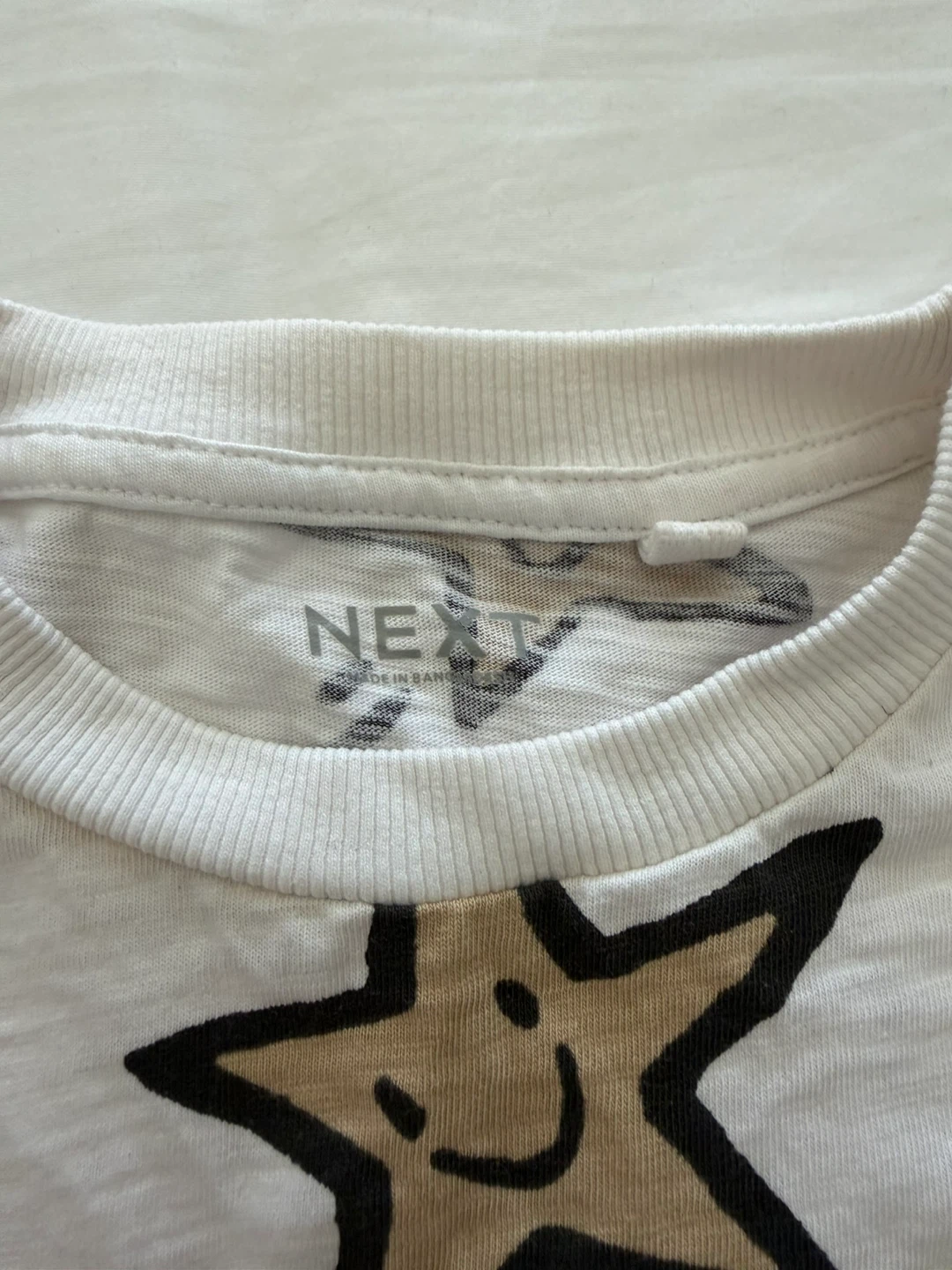 Next Kids T-Shirt - White Star & Smiley Print ⚽ - photo 2