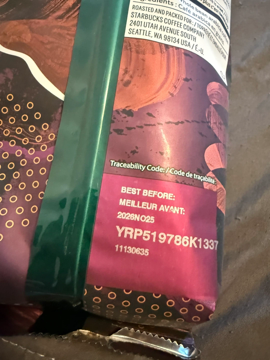 Starbucks Espresso Roast Whole Bean Coffee (16 oz)