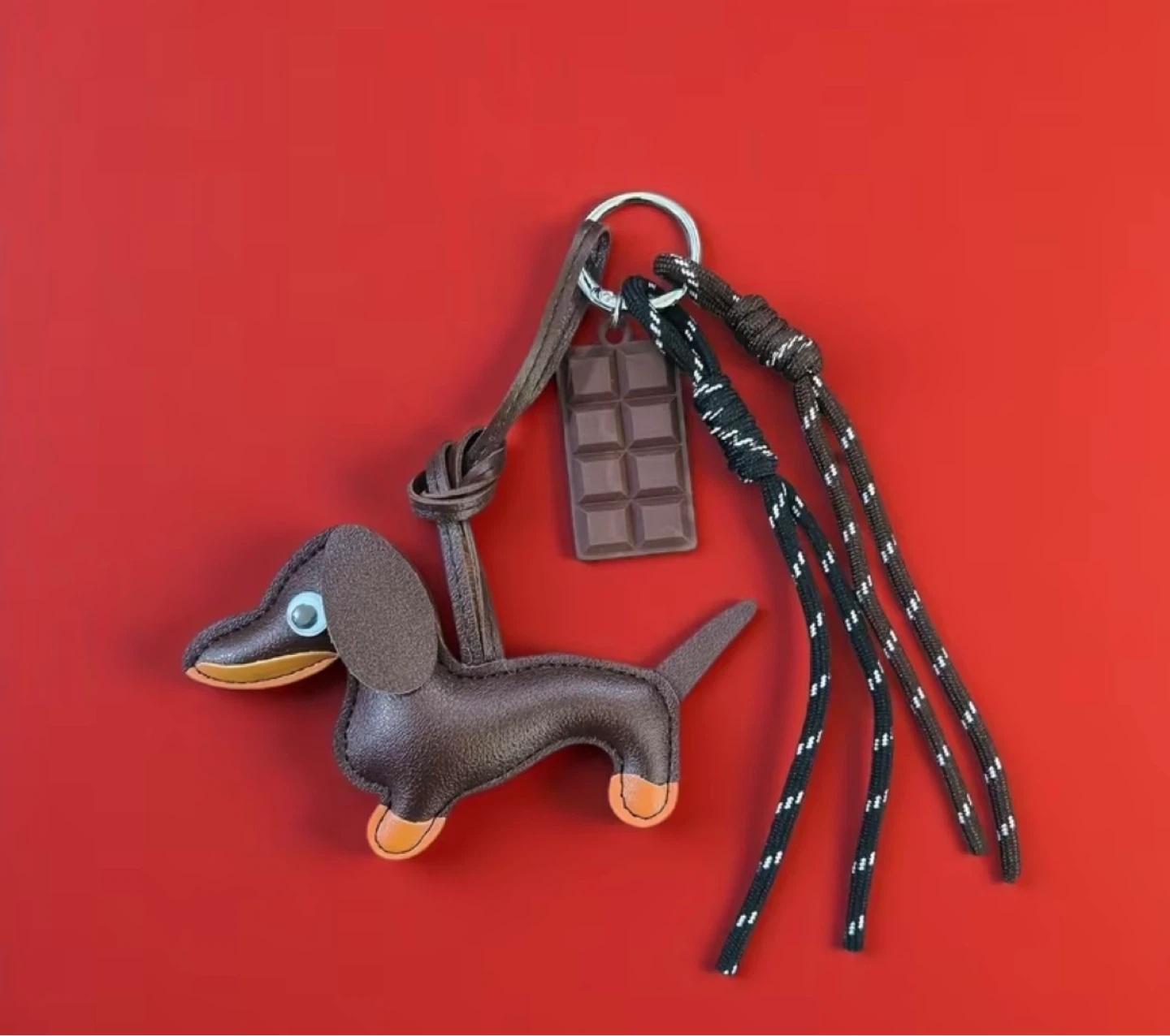 Chocolate Bar Bag Keychain Charm