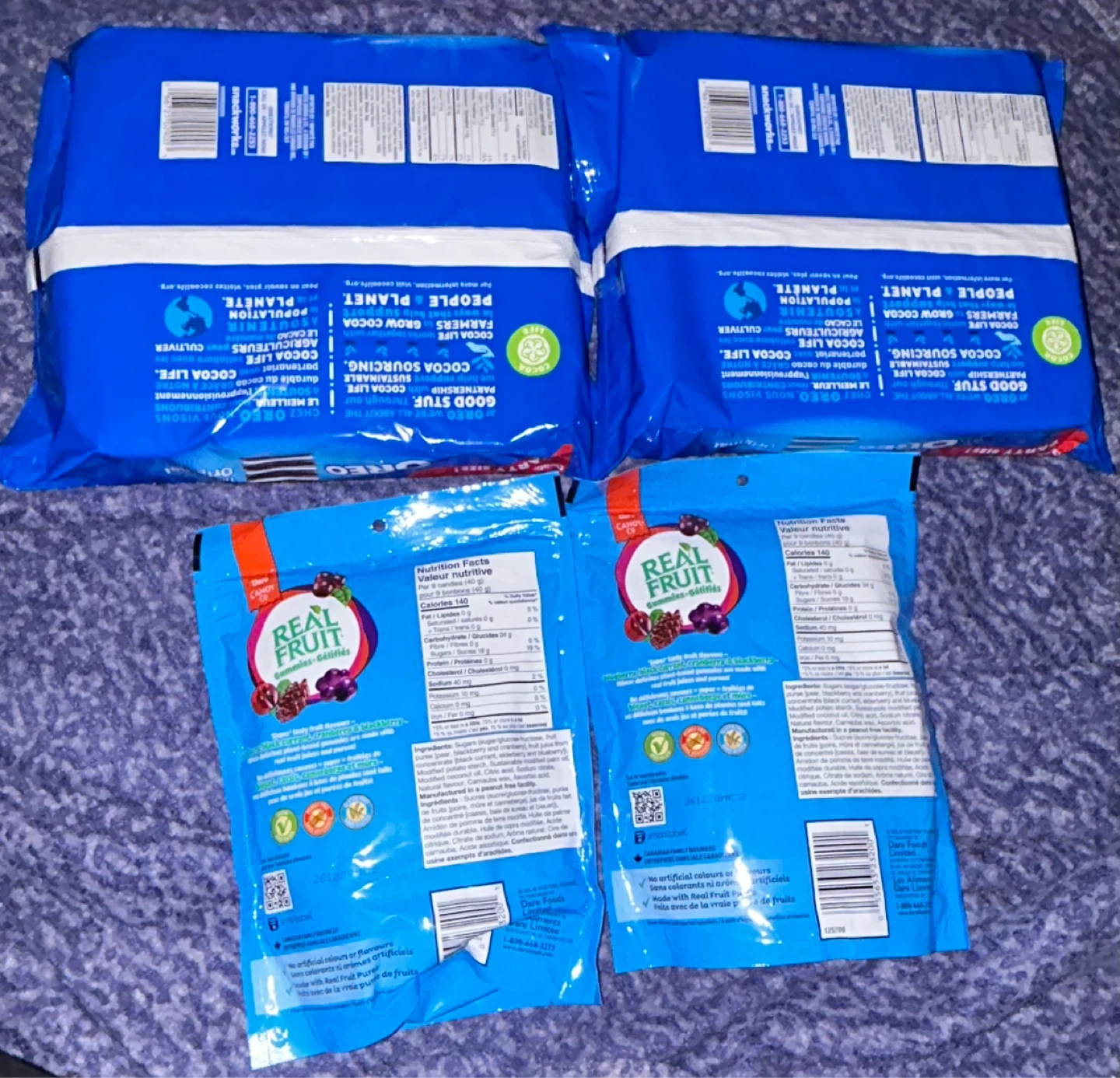 Sealed Snack Bundle - Oreo Original Cookies & Real Fruit Gummies - photo 2