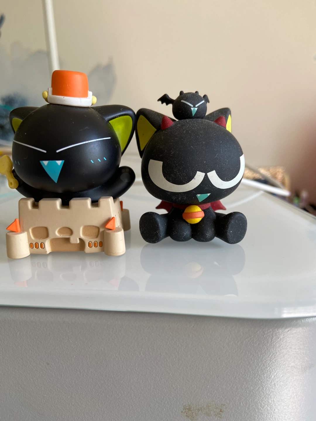 Black Cat Figurines with Accessories
