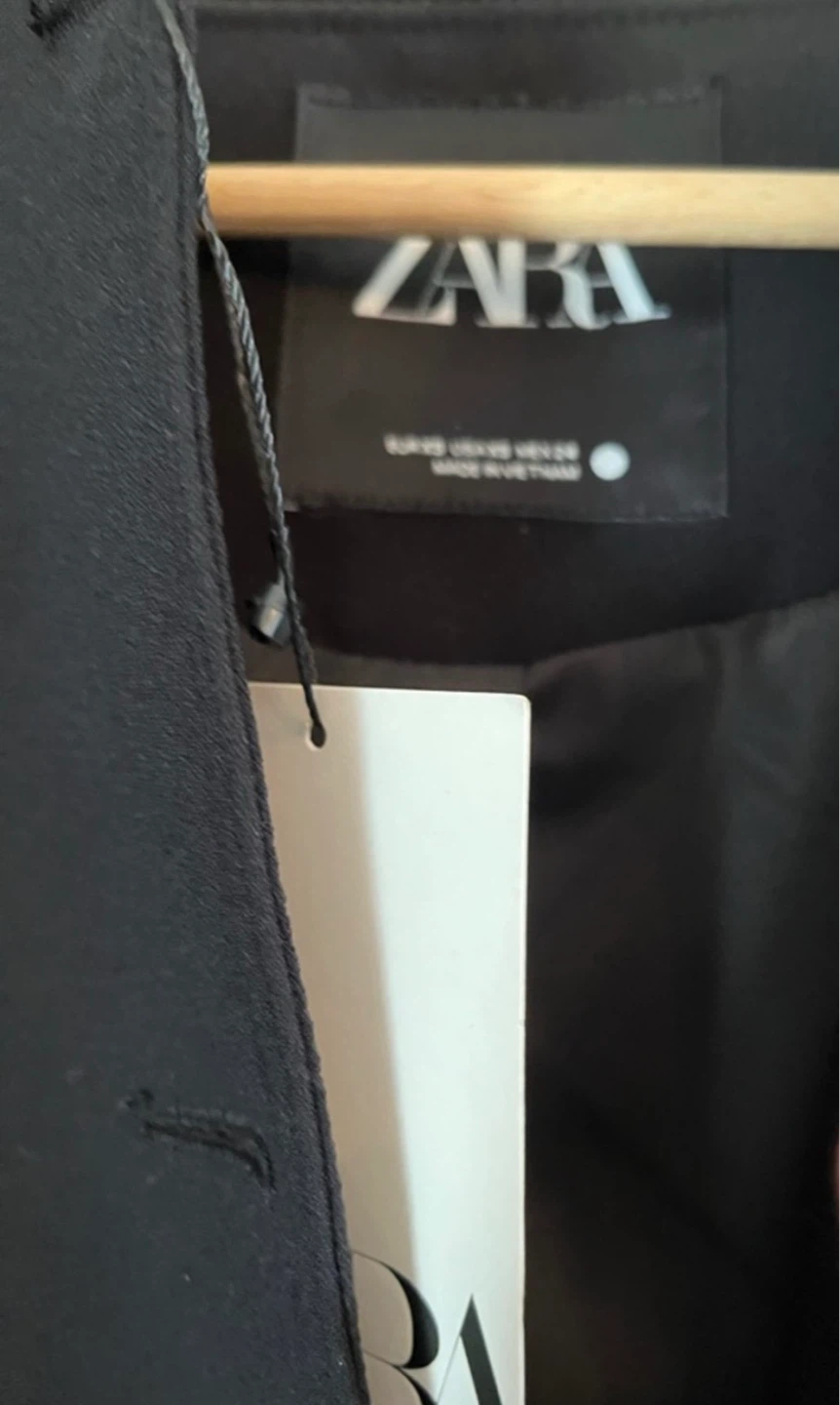 ZARA Black Cropped Bomber Jacket ⚽ - photo 5