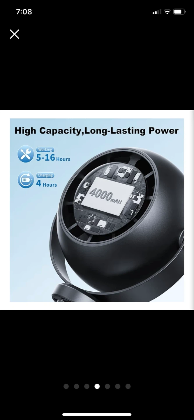 ⚽ Portable Rechargeable Bladeless Fan with Tripod - photo 4