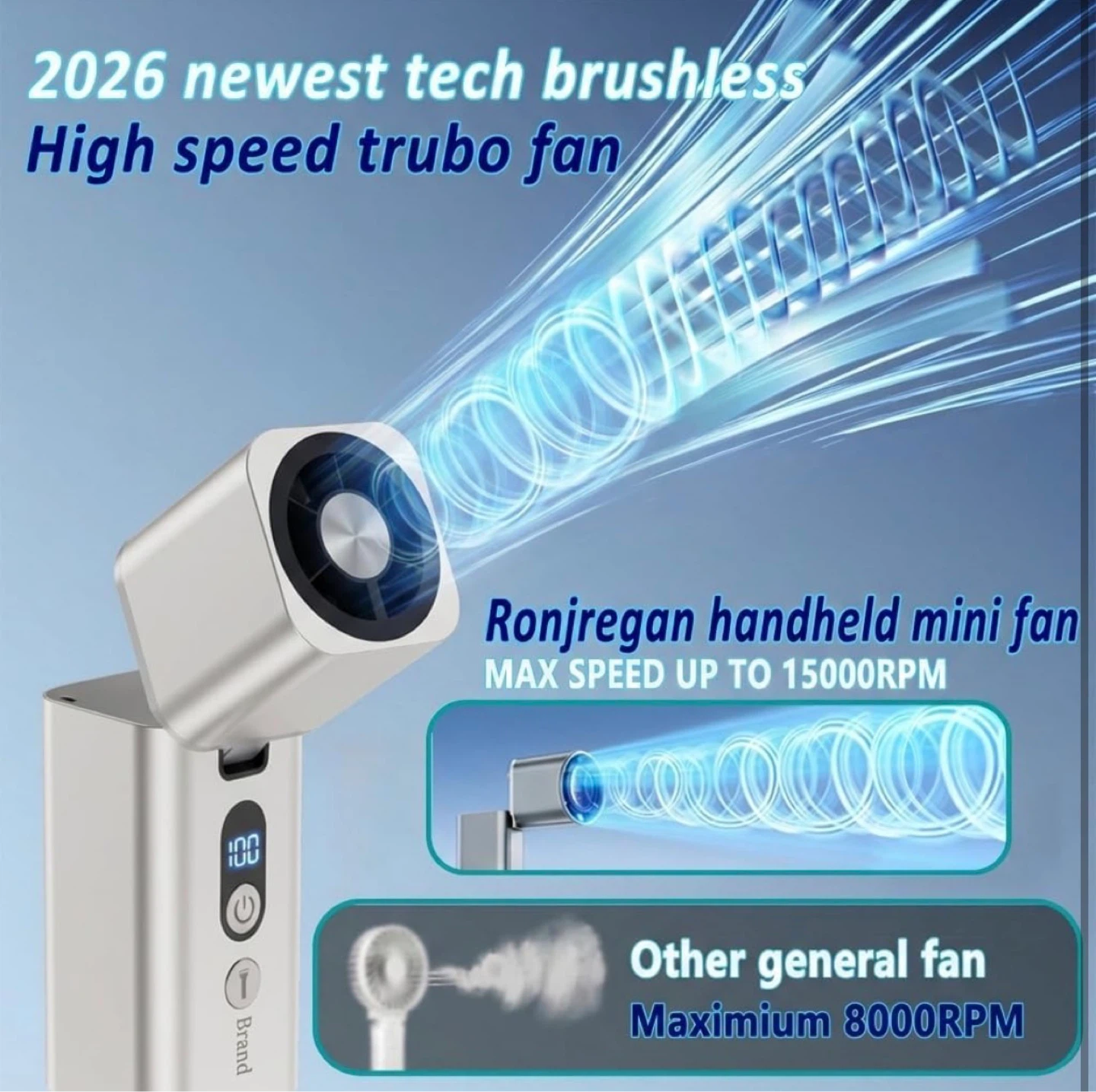 Handheld Mini Fan with Integrated Flashlight - photo 2