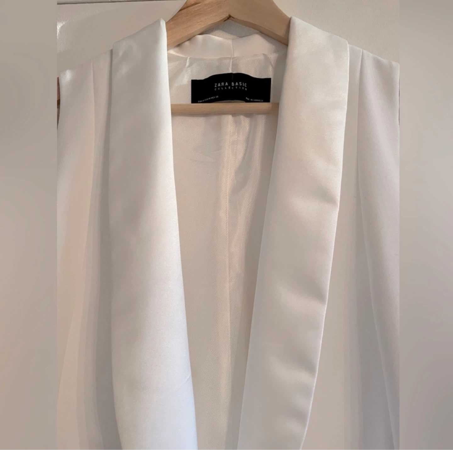 Zara White Sleeveless Blazer Vest ⚽ - photo 3