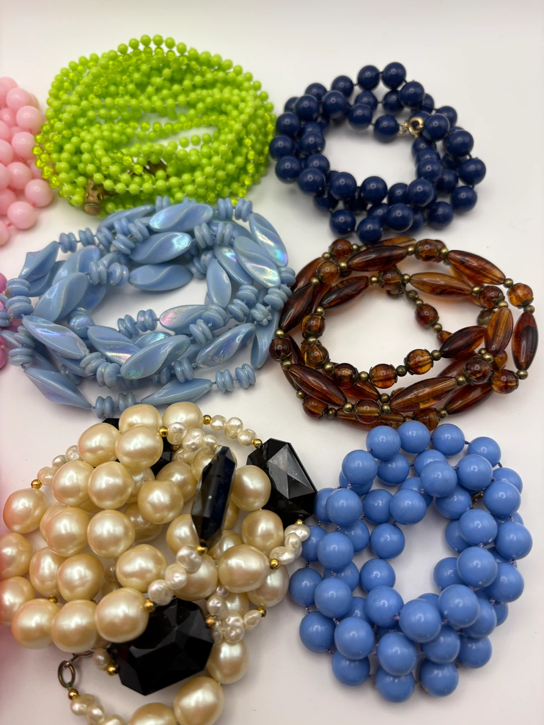 Vintage Beaded Acrylic Necklaces Lot Of 9 - photo 3