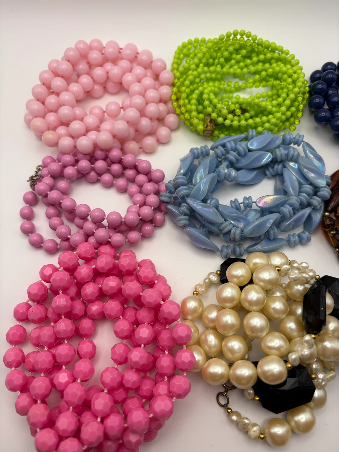 Vintage Beaded Acrylic Necklaces Lot Of 9 - photo 2