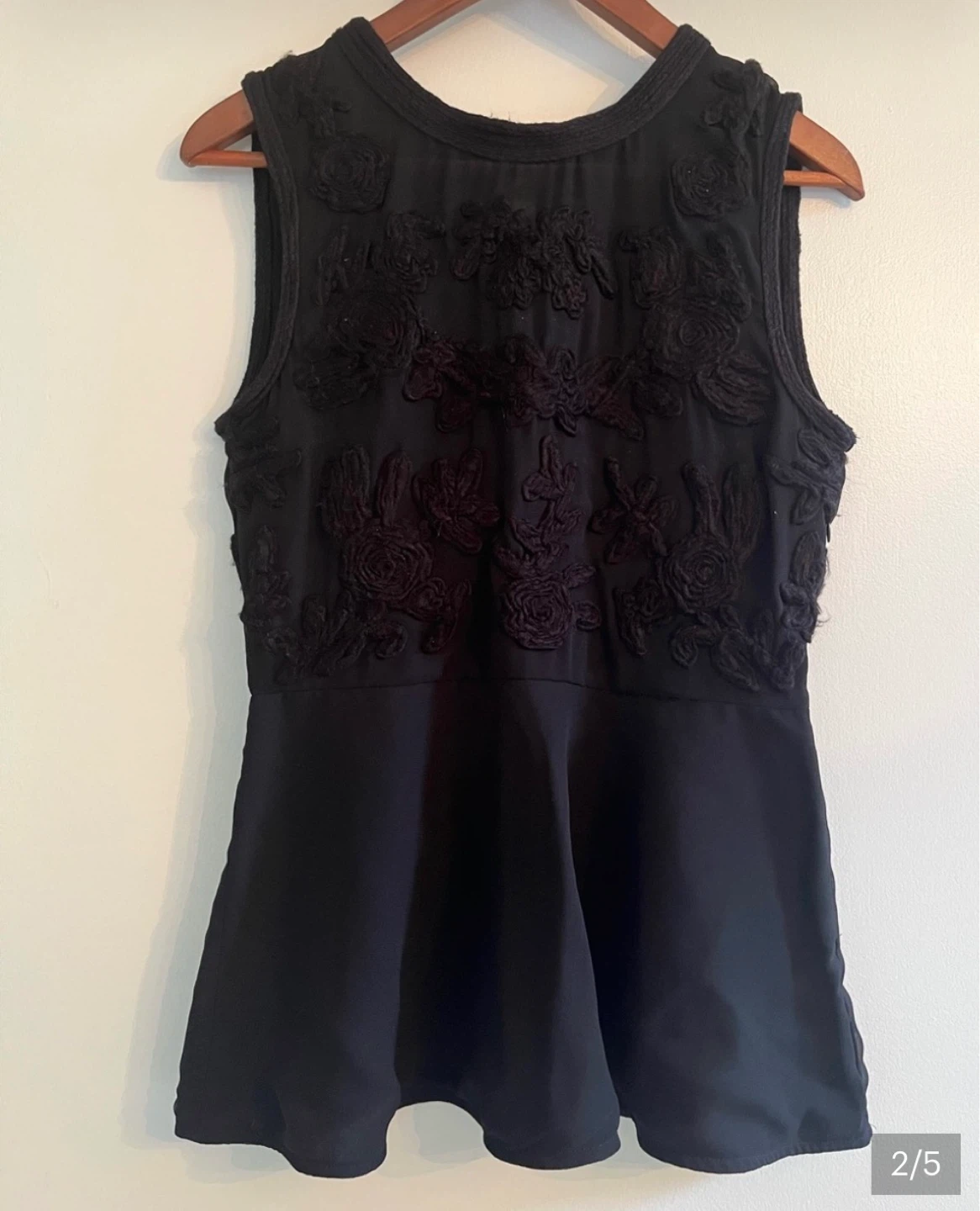 Black Sleeveless Peplum ⚽ - photo 2