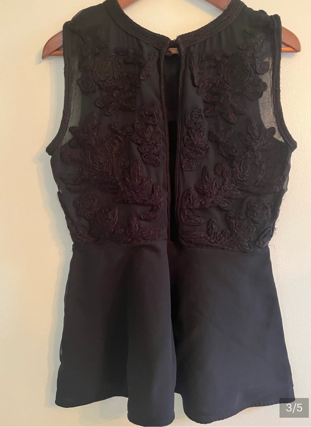 Black Sleeveless Peplum ⚽ - photo 3