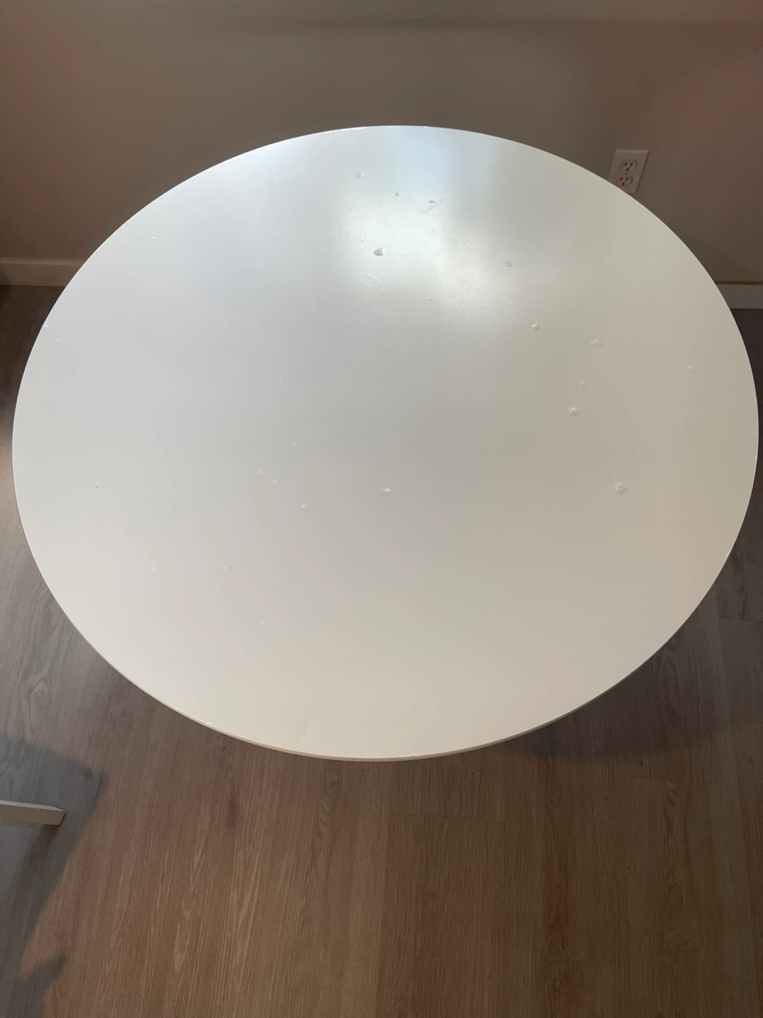 White Round Dining Table 103 cm - photo 2