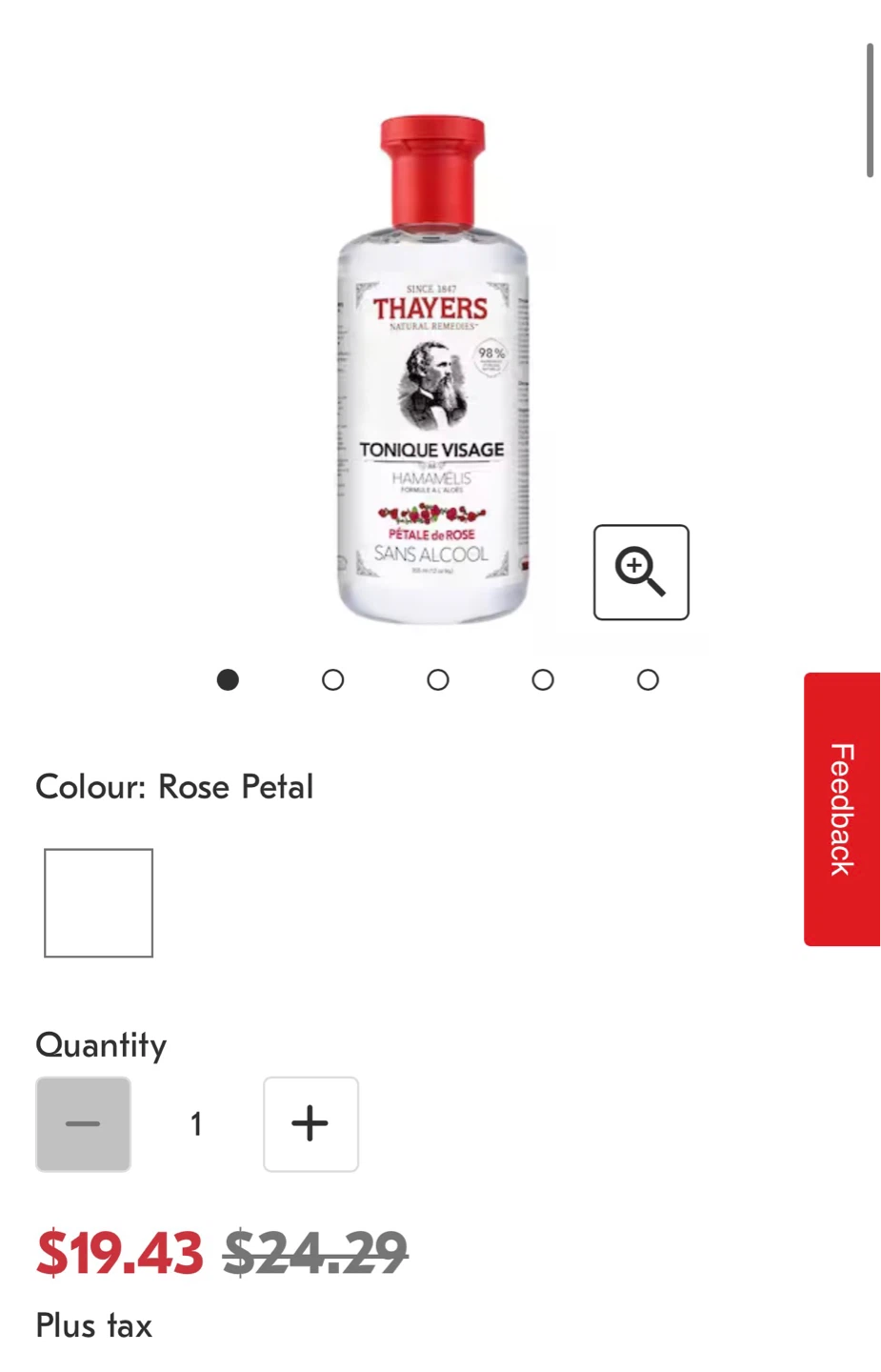 Unopened Thayers Witch Hazel Toner - Rose Petal - 355 ml - photo 2