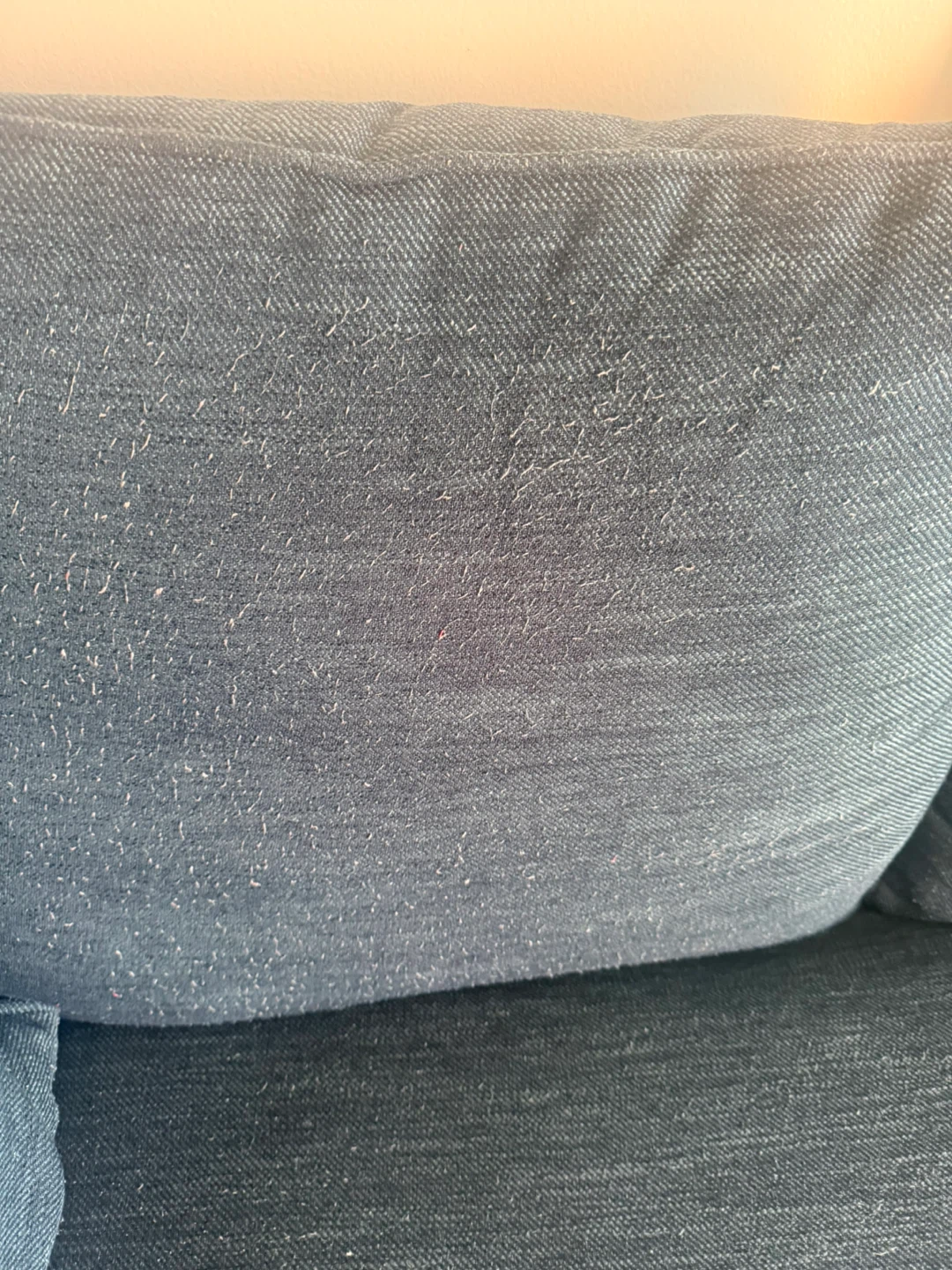 Blue 3 Seater Sofa with Throw Pillows - photo 4