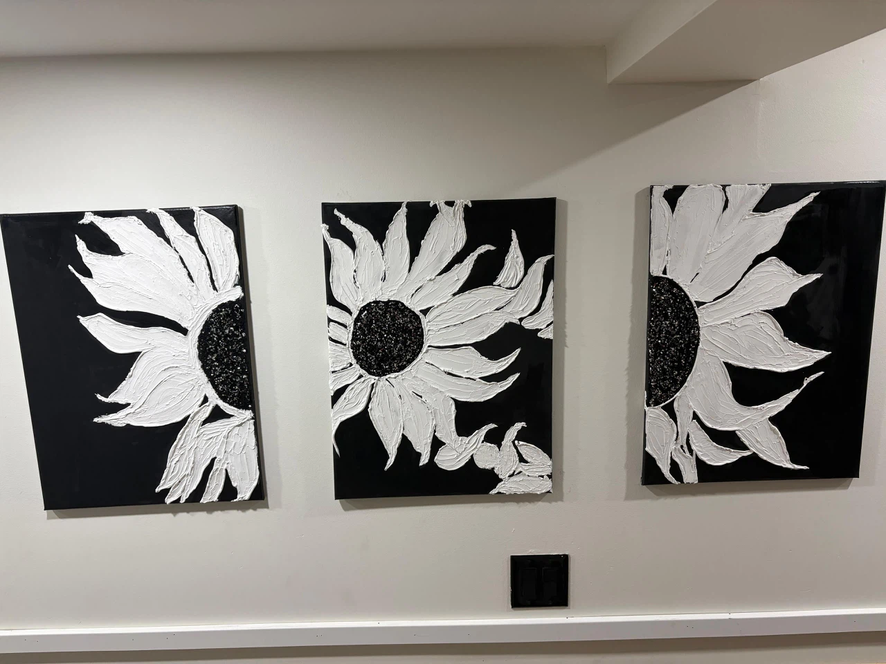 Textured Sunflower Wall Art