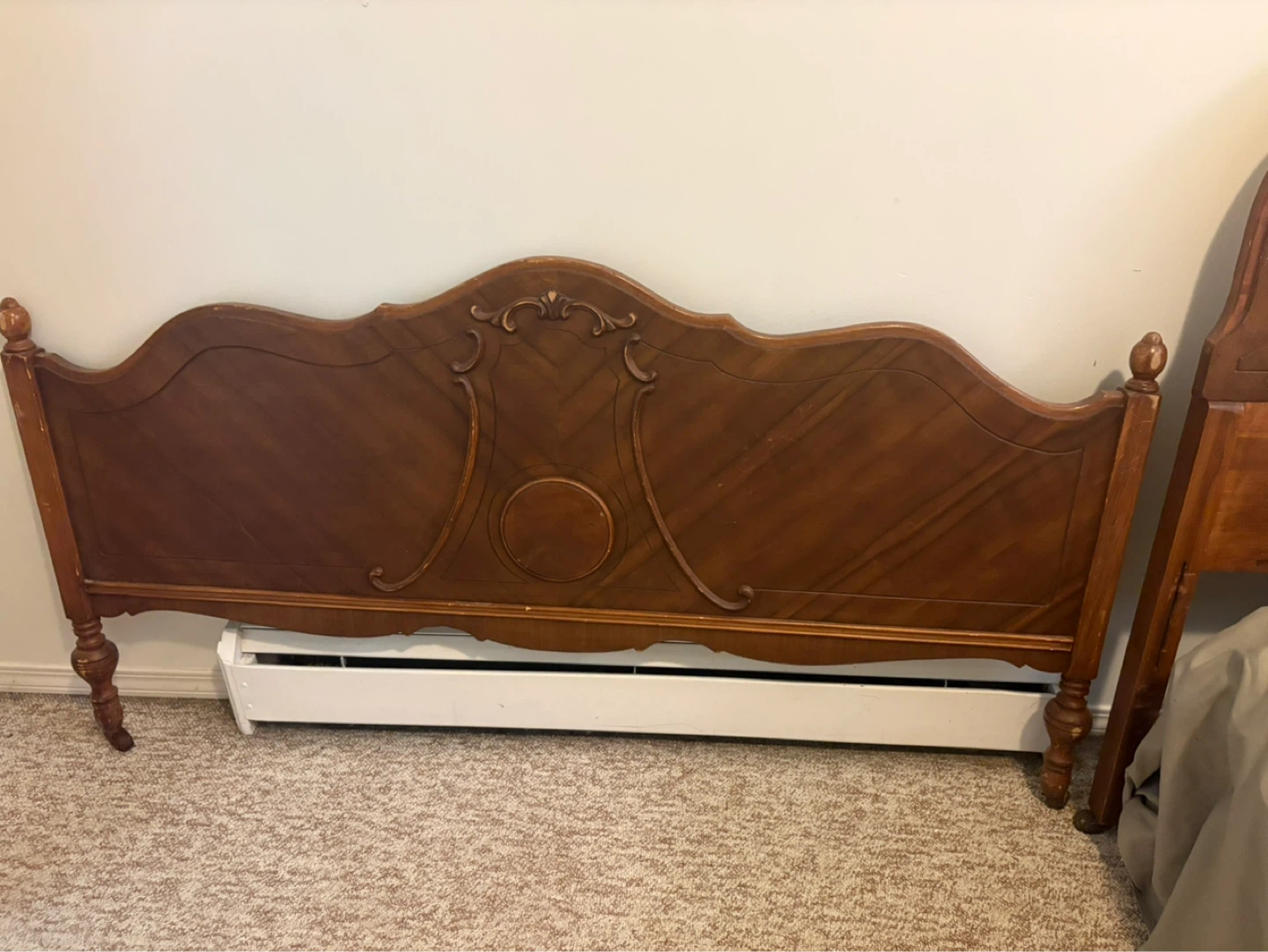 Vintage Wooden Headboard and foot board - photo 2