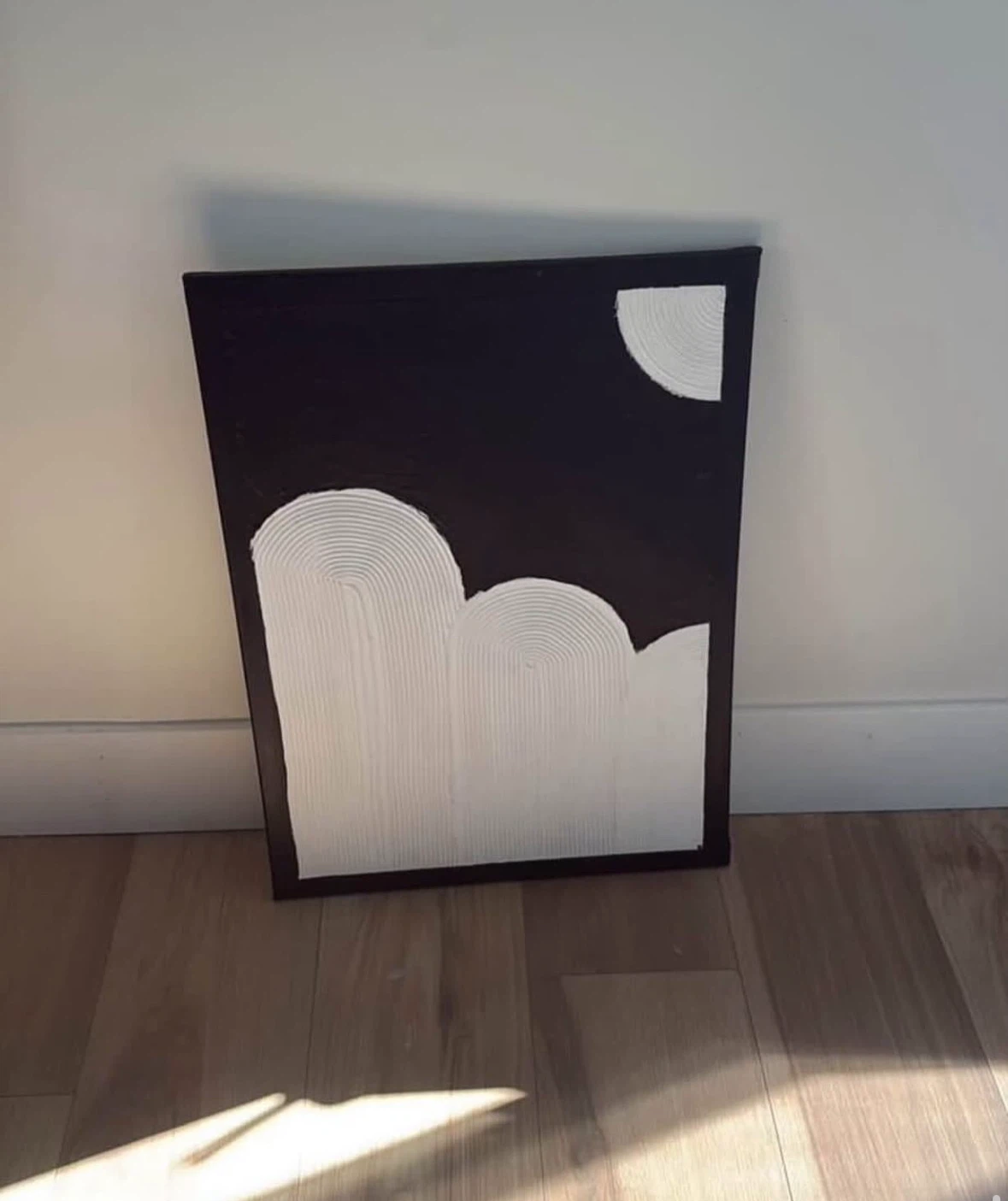 Textured Black and White Wall Art