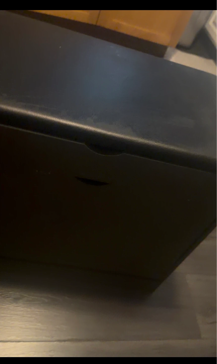 Black Storage Bench with 3 Shelves - photo 3