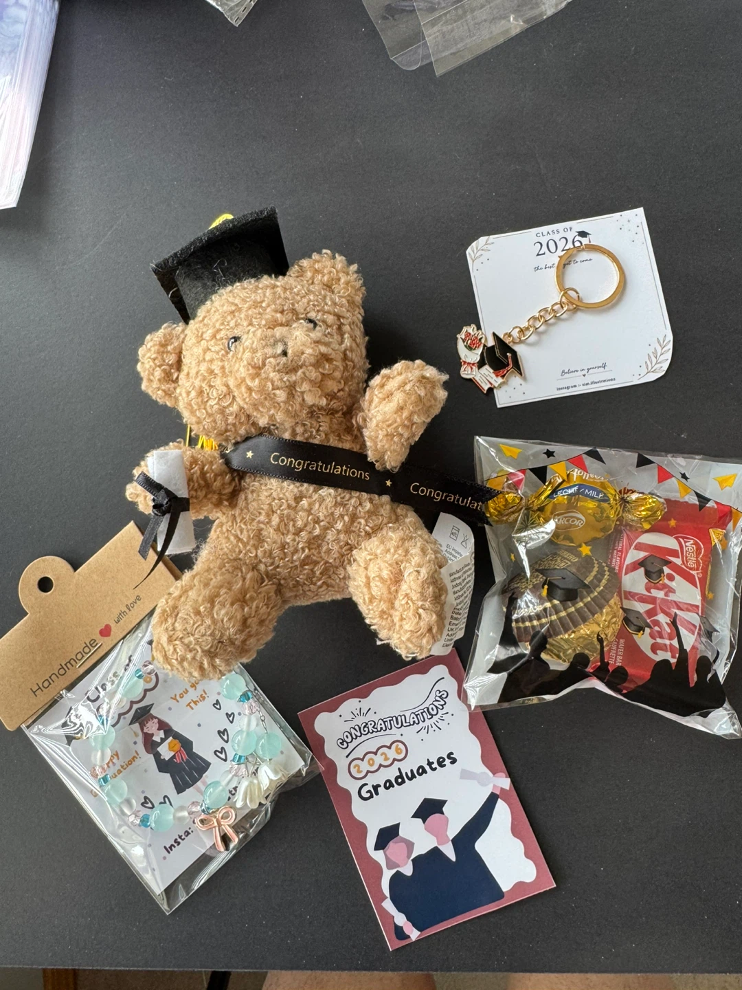Graduation Gift Bags with Teddy Bear and Treats