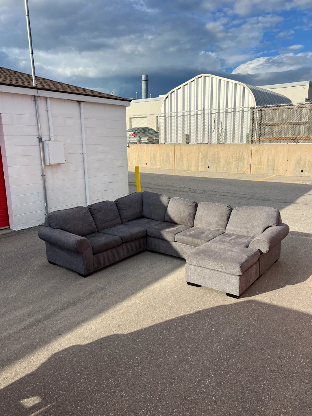 Beautiful Grey Fabric U Sectional Can also deliver for free