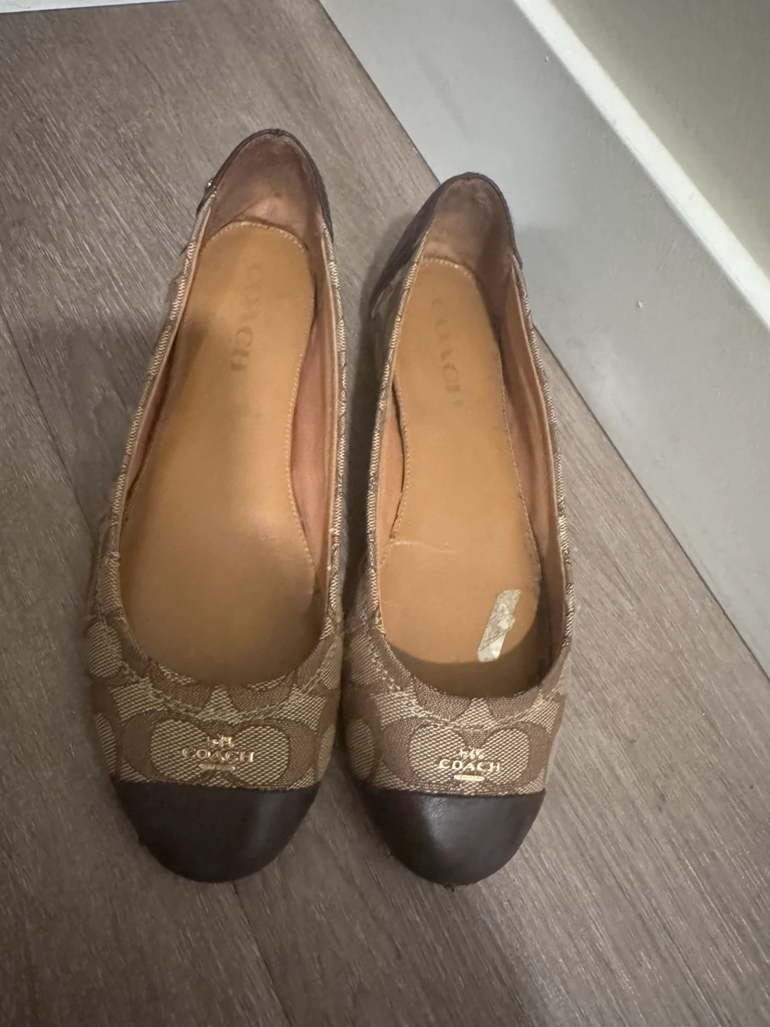 Coach Signature Canvas Ballet Flats