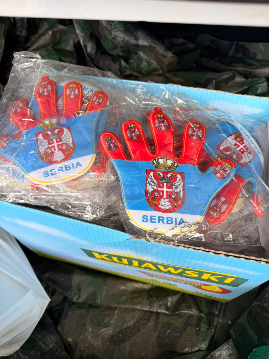 Serbia Flag Hand Fan Gloves - photo 3