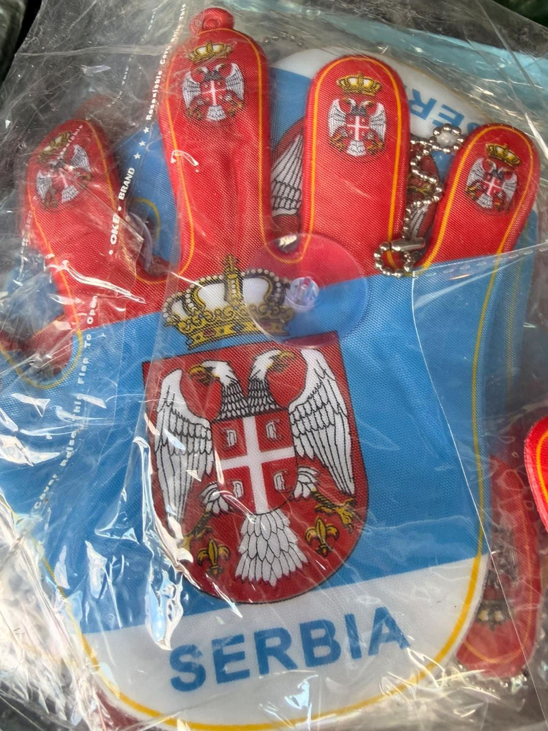 Serbia Flag Hand Fan Gloves - photo 2