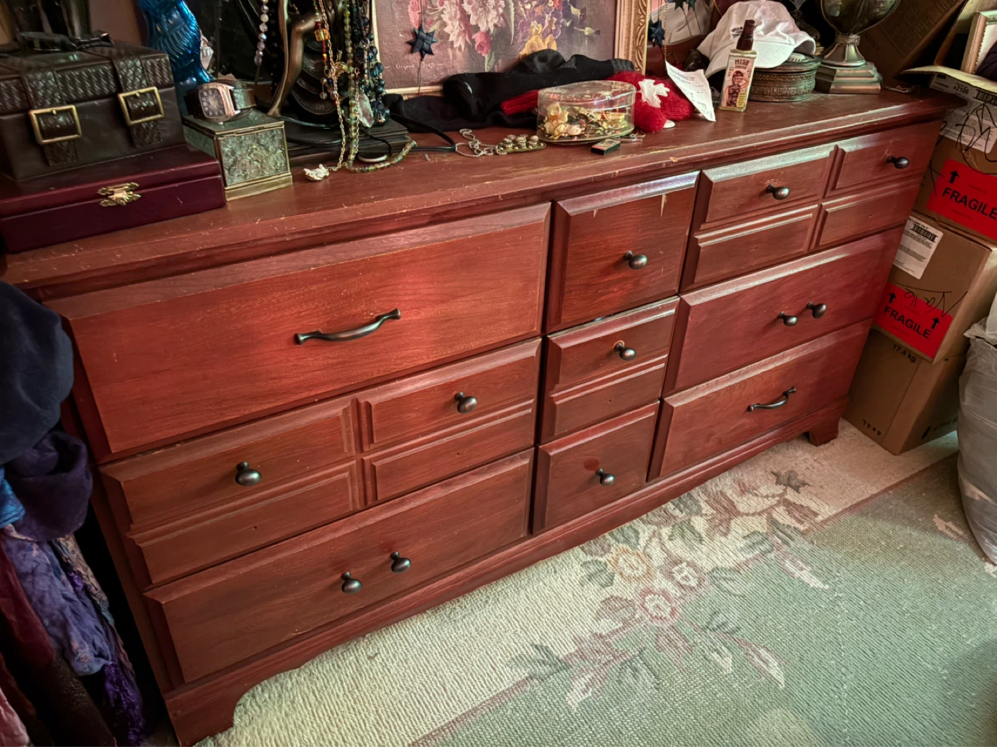 Wooden Dresser plus mirror