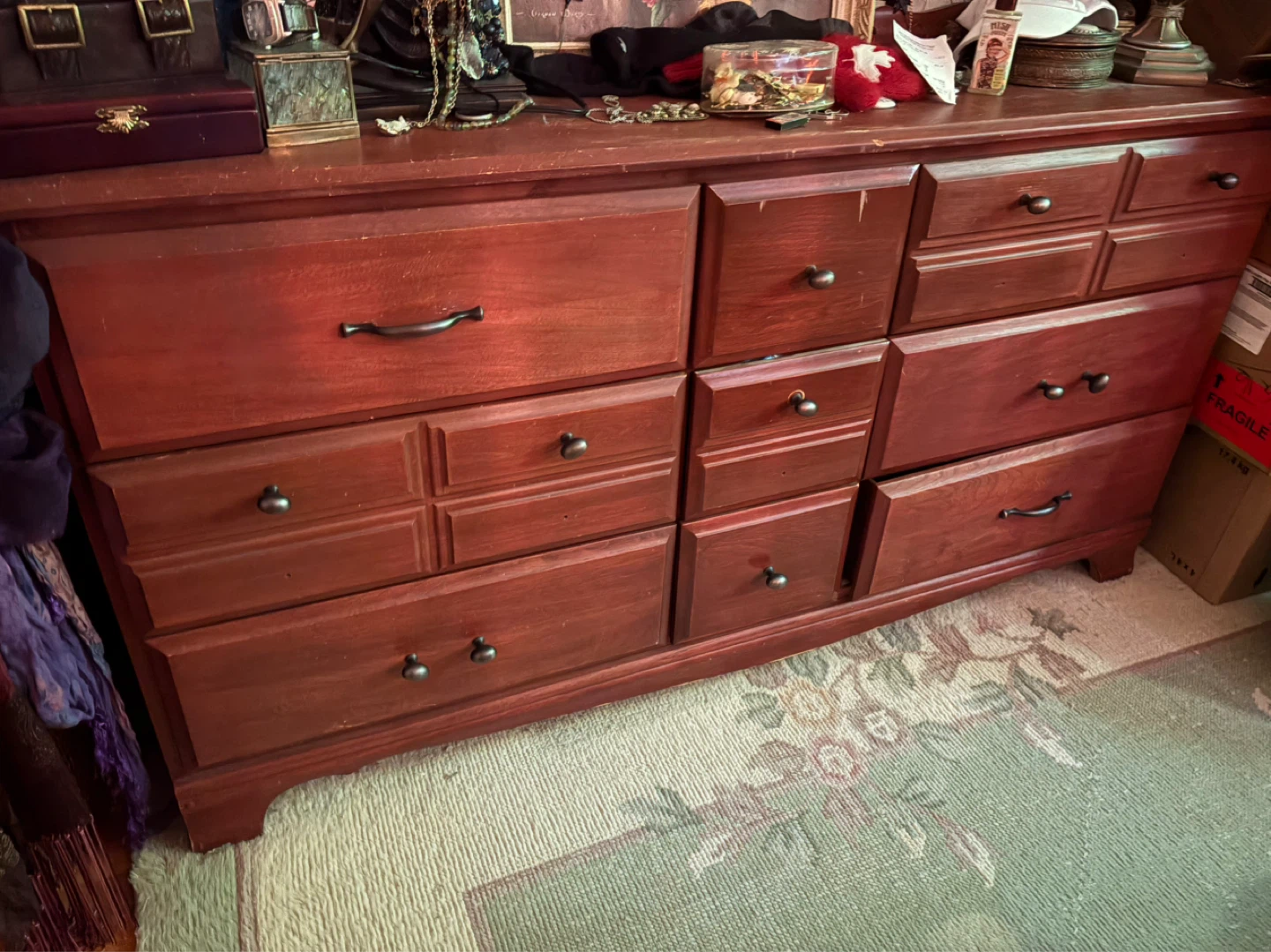 Wooden Dresser plus mirror - photo 2