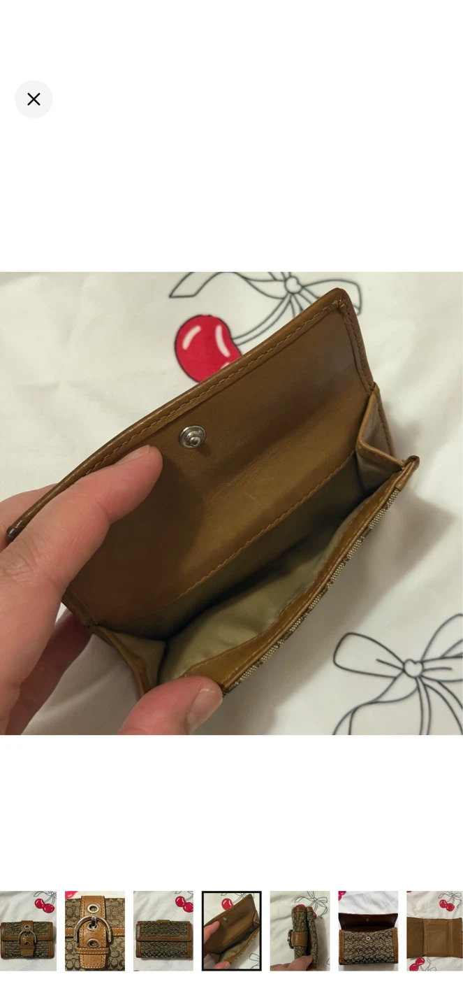 🤎Rare Coach Soho Brown and Tan Wallet with Buckle Y2K Era - photo 5