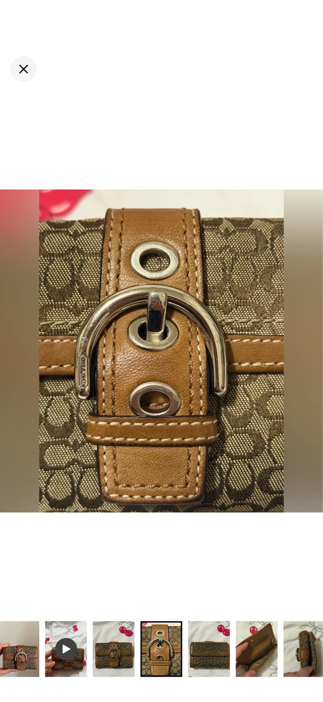 🤎Rare Coach Soho Brown and Tan Wallet with Buckle Y2K Era - photo 3