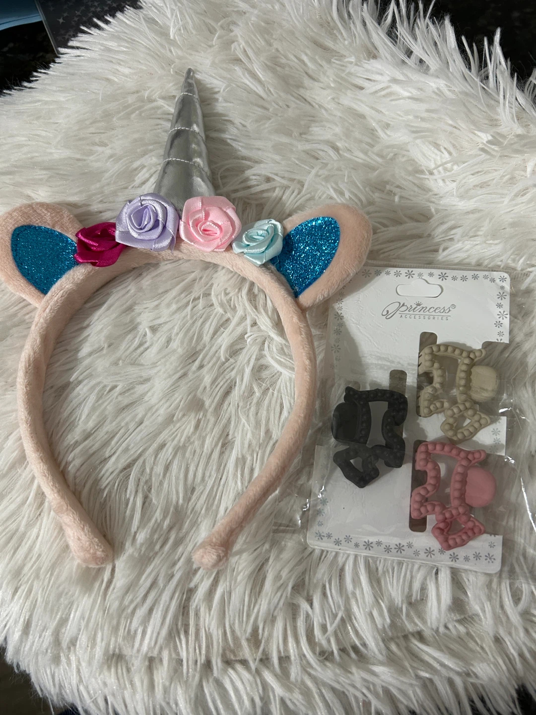 Princess Accessories Unicorn Headband & Hair Clips