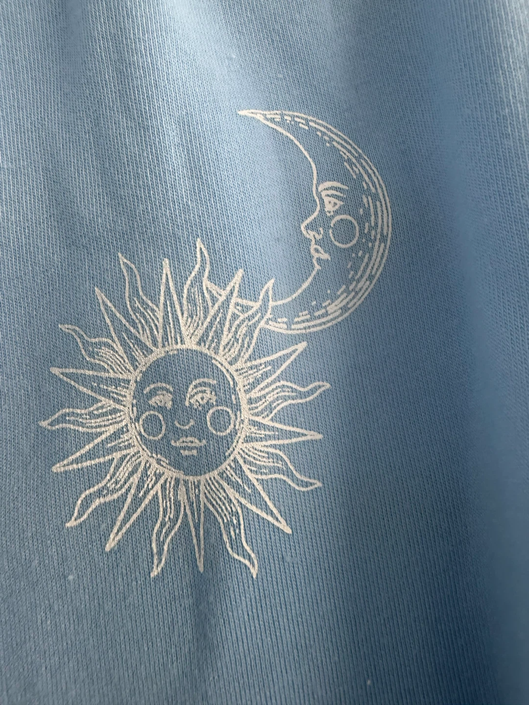 Light Blue Refuge Athletics Sun and Moon Zip-Up Hoodie - photo 4