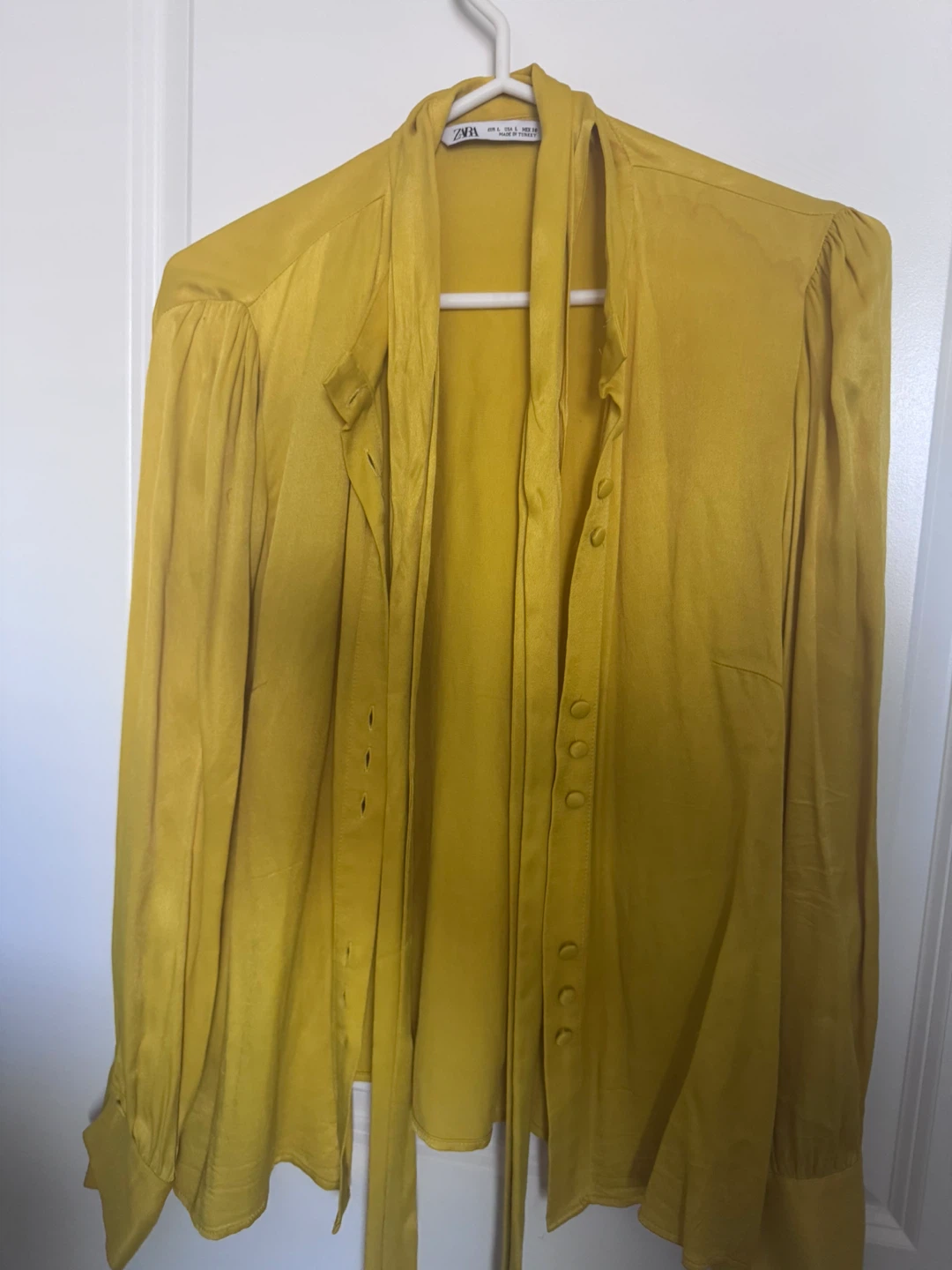 ZARA Yellow Blouse - Size L