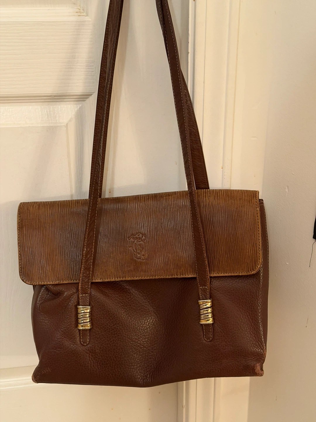Brown Leather Shoulder Bag ⚽️