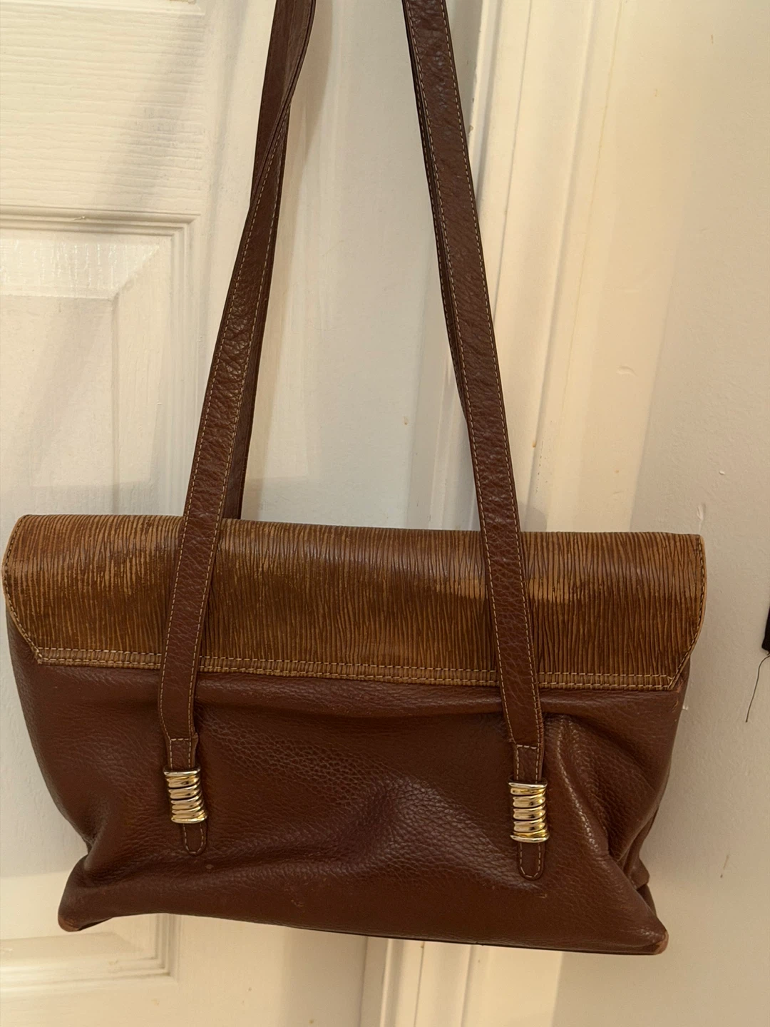 Brown Leather Shoulder Bag ⚽️ - photo 2