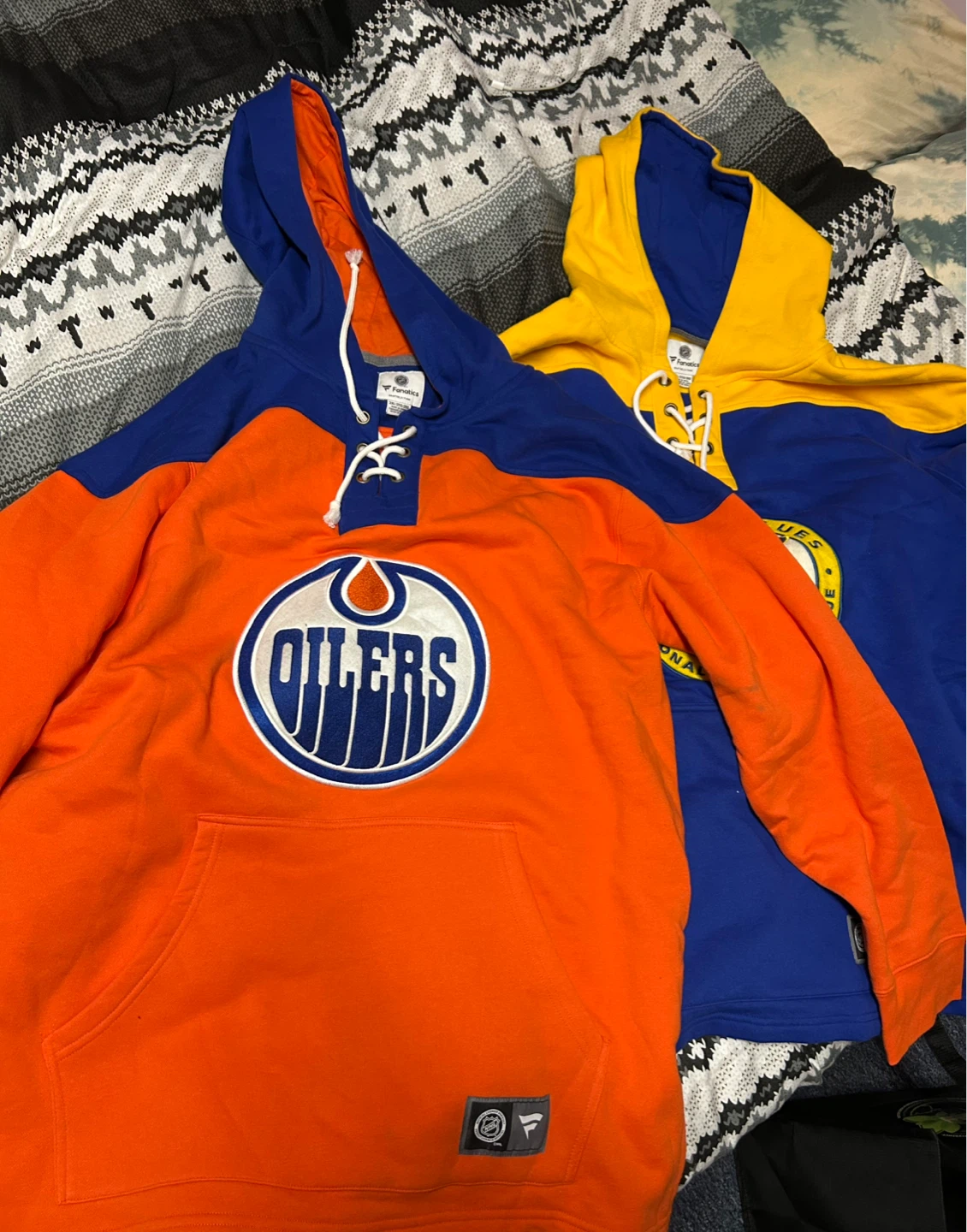 fanatics collect hoodies (Edmonton Oilers & St. Louis Blues)
