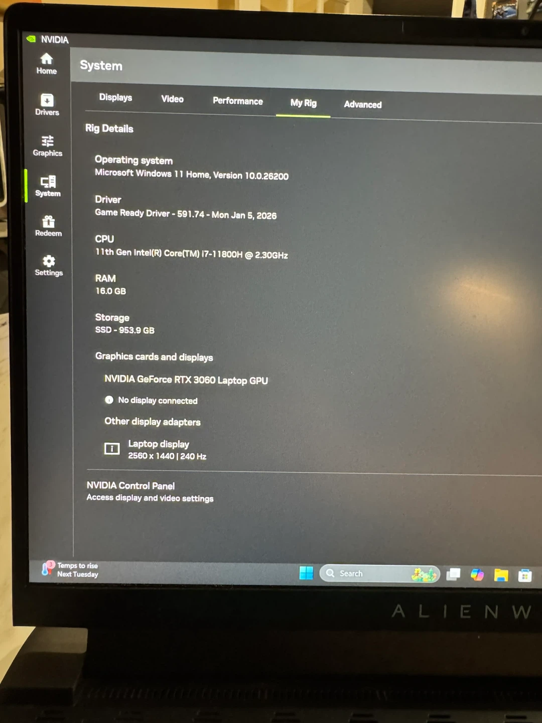Alienware m15 R6 Laptop - photo 5