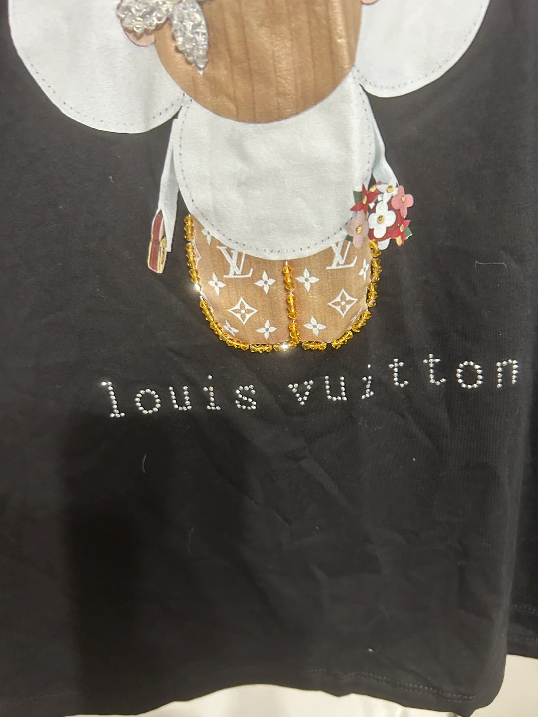 Black "Louis Vuitton" Graphic T-Shirt Size M - photo 3