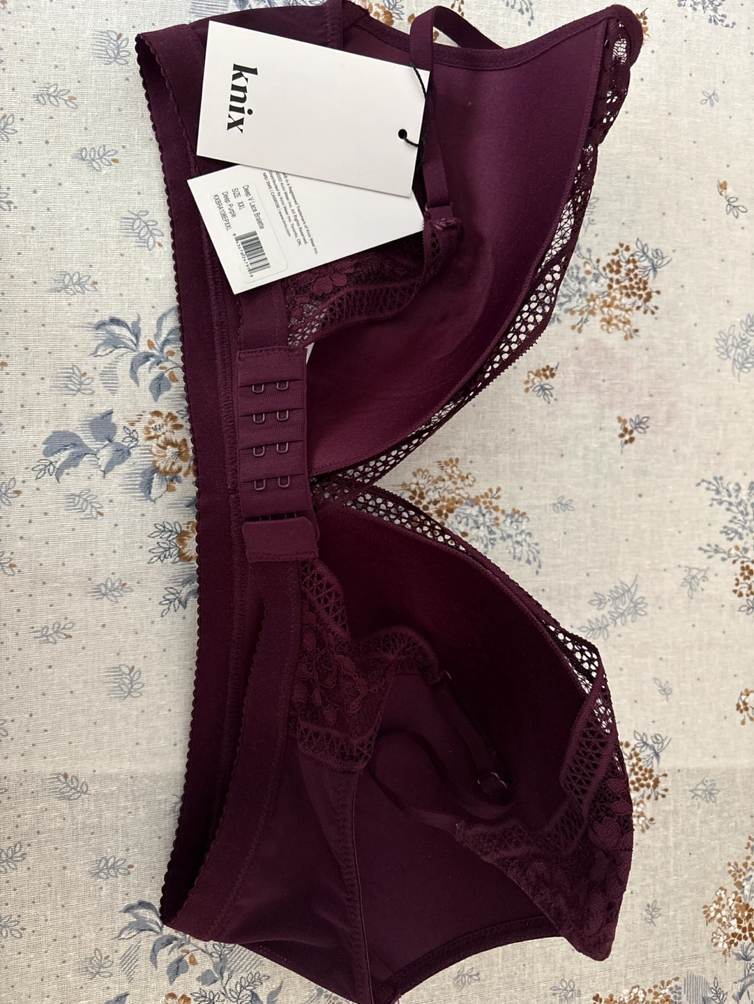 Knix Lace Bra - Burgundy - photo 2