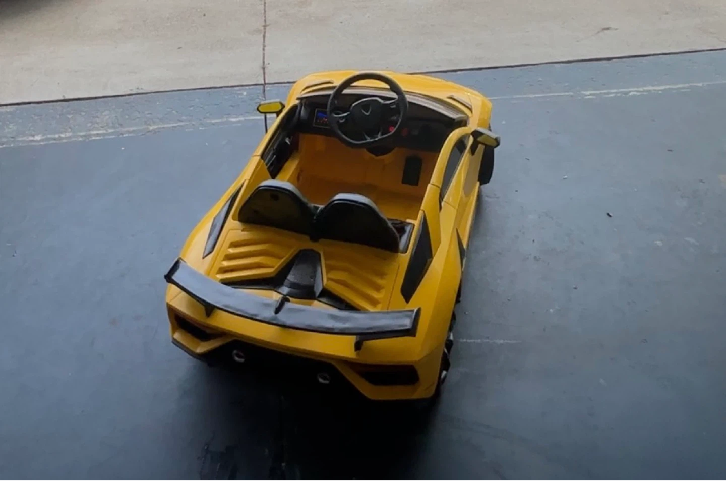 Yellow Ride-On Sports Car