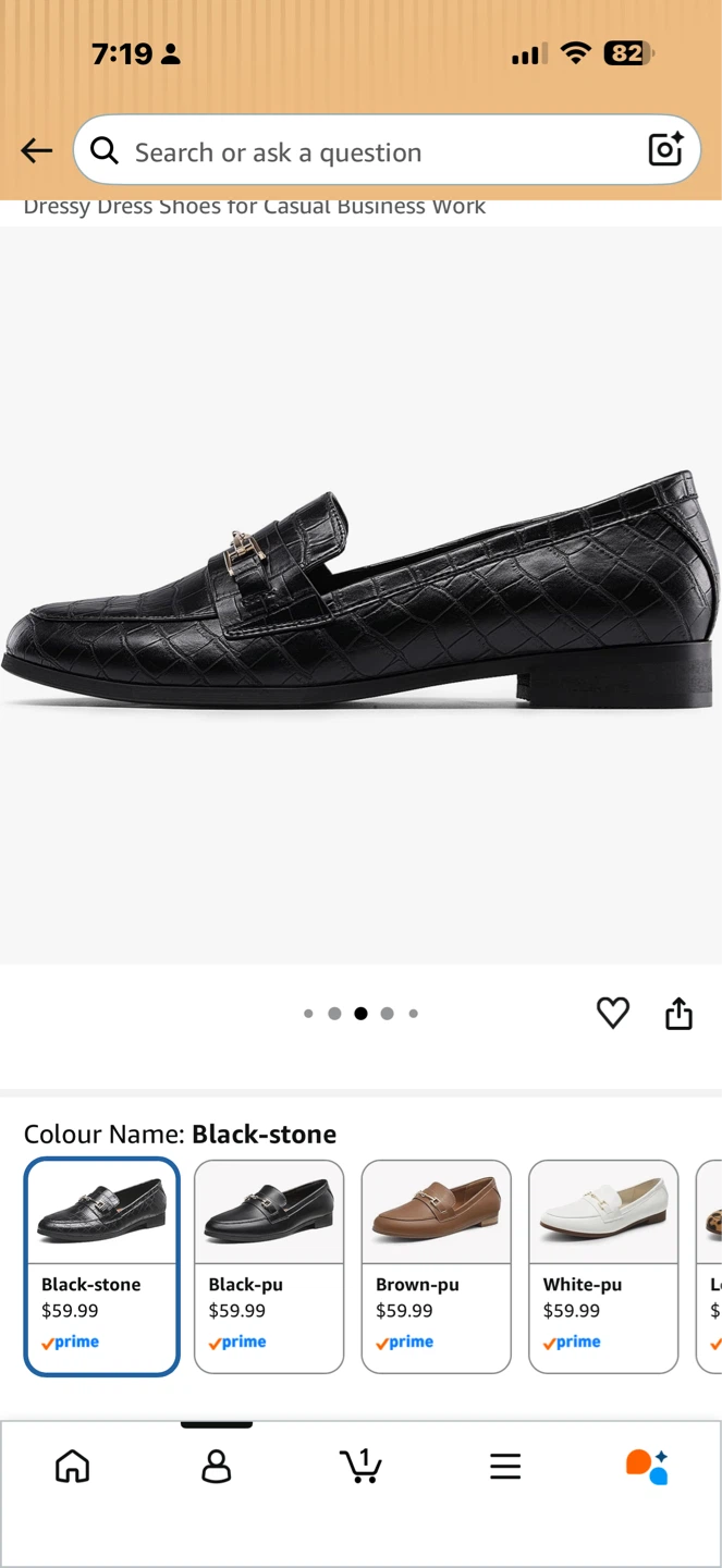 ⚽ Dream Pairs Black Crocodile Loafers - Size 8.5 - photo 5