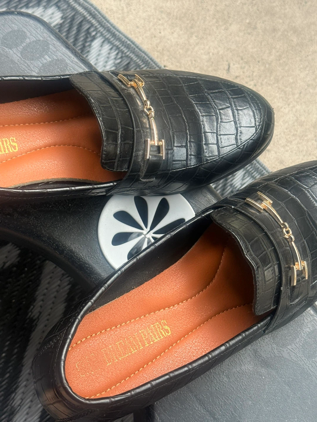 ⚽ Dream Pairs Black Crocodile Loafers - Size 8.5 - photo 3