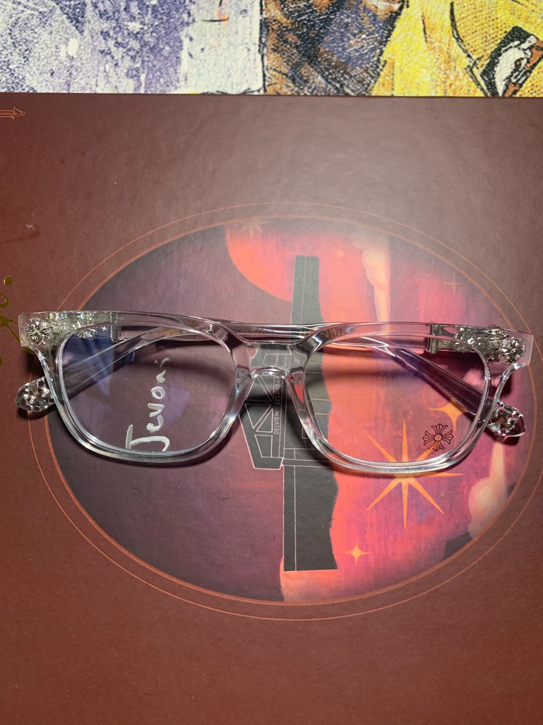 Chrome Hearts Glasses Clear Silver