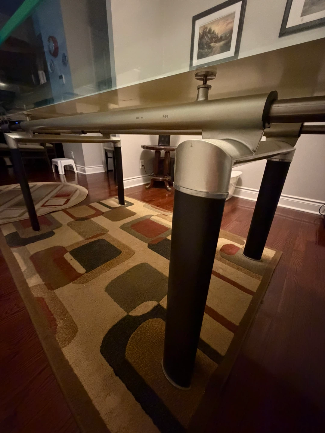 Extendable Glass Dining Table Set with 6 Chairs - photo 5