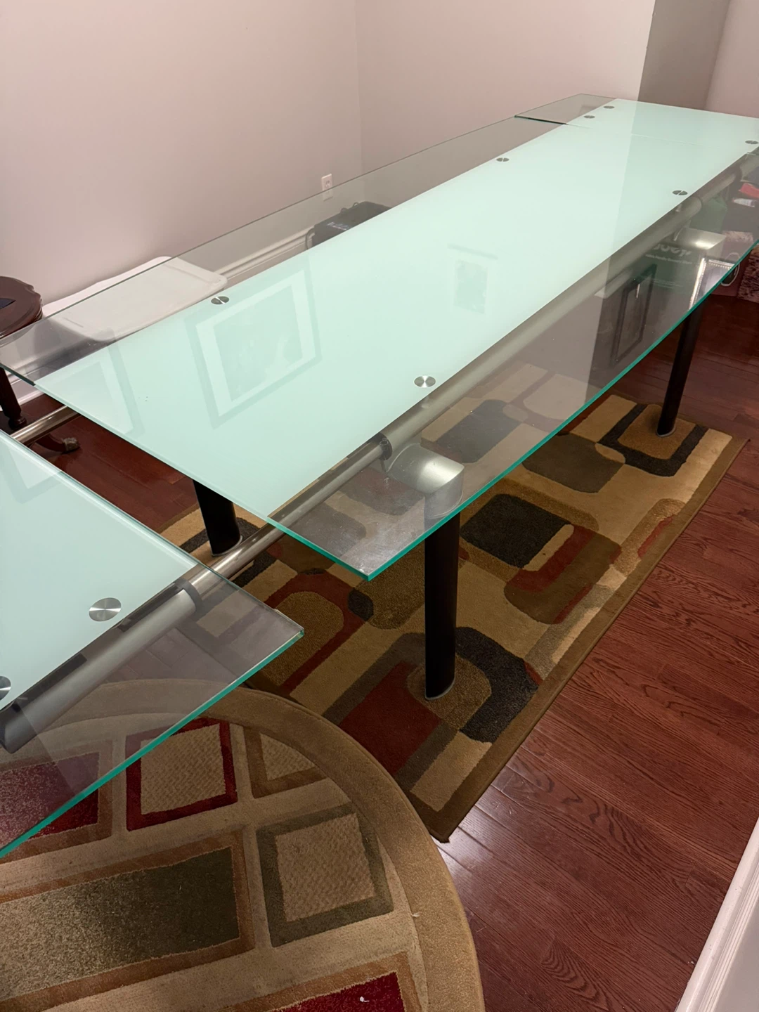 Extendable Glass Dining Table Set with 6 Chairs - photo 3