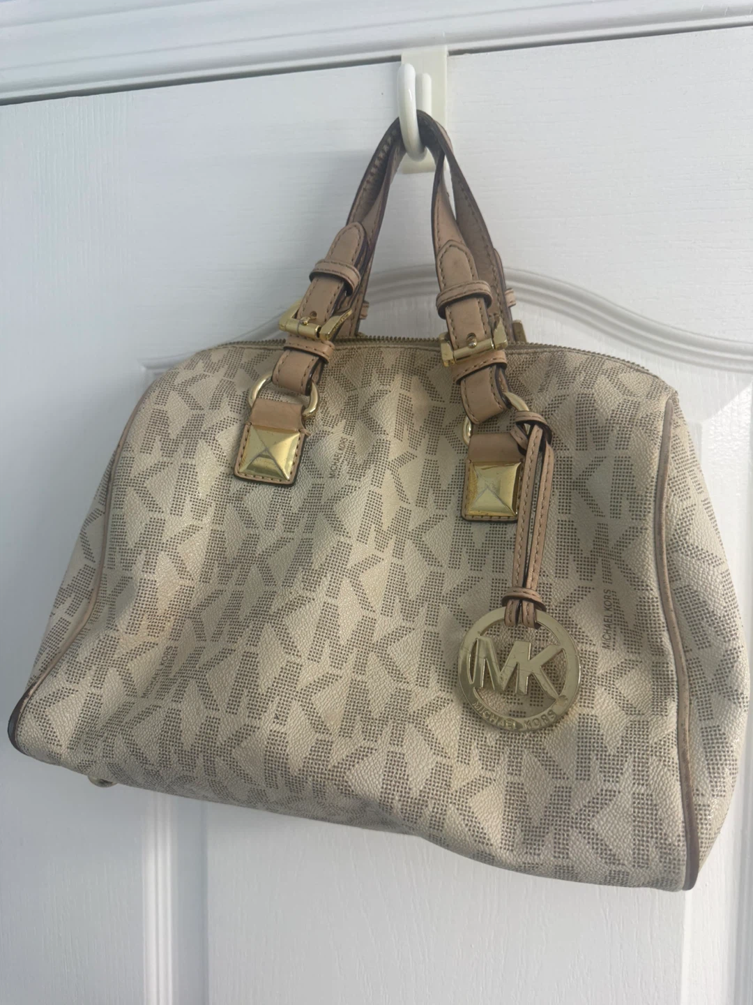 Michael Kors Monogrammed Satchel Bag