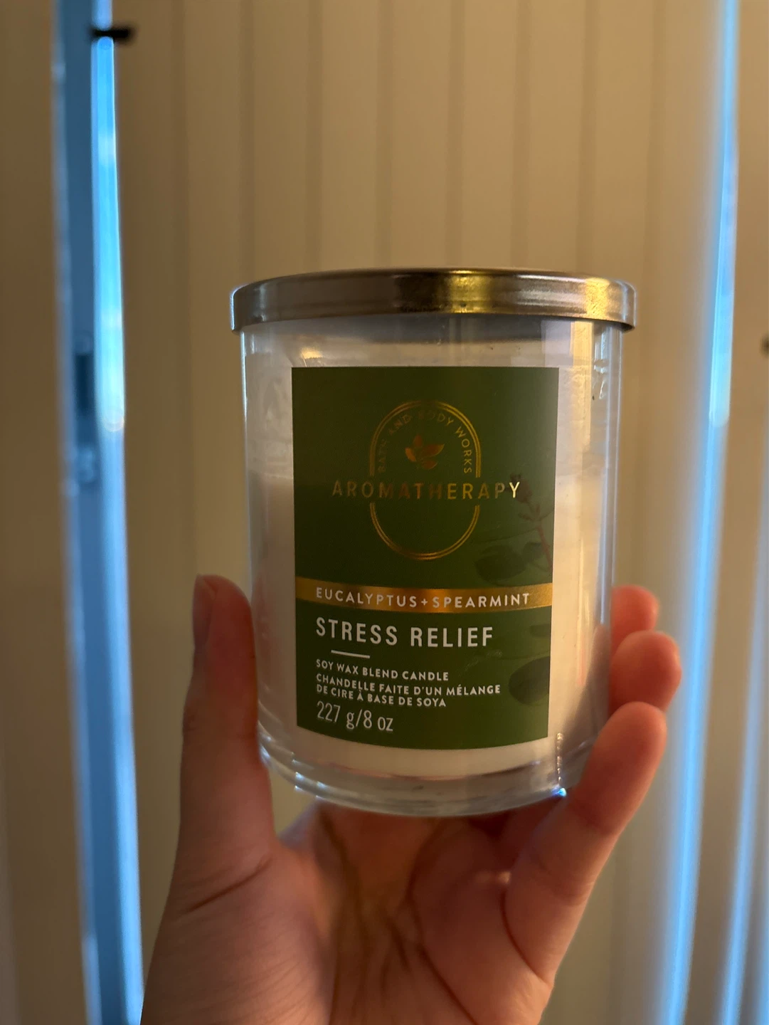 Used Bath & Body Works Aromatherapy Stress Relief Candle