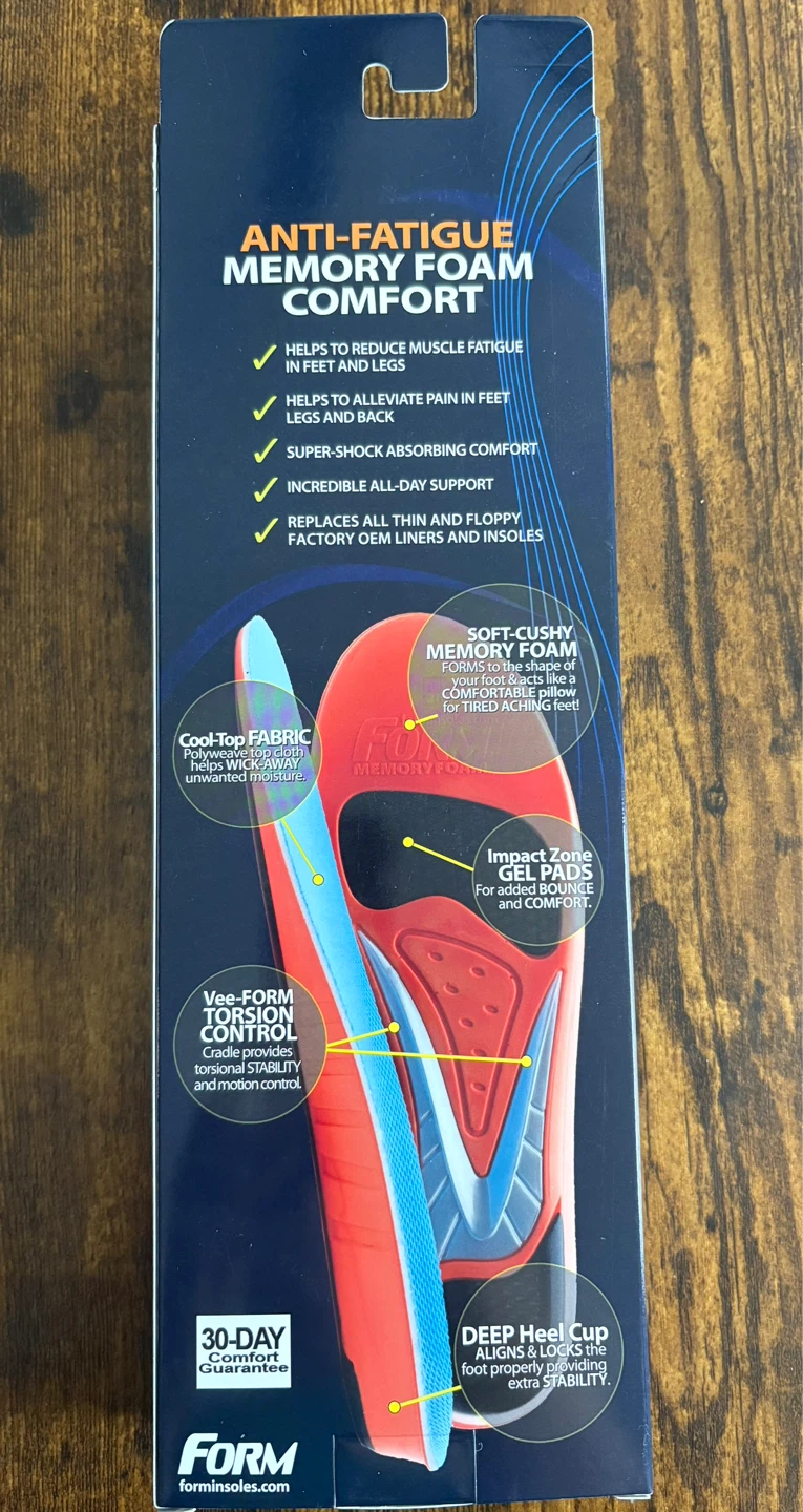 FORM Memory Foam Anti-Fatigue Insoles - photo 2