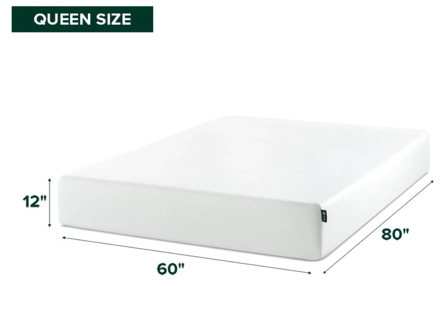 ZINUS 12 Inch Queen Memory Foam Mattress - Open Box, Unused - photo 2